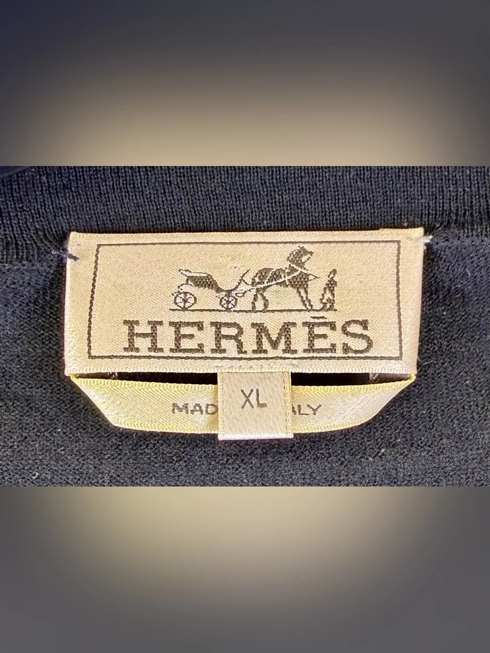 HERMES CREWNECK COLOR-BLOCK WOOL KNIT SWEATER - Picture 5 of 6